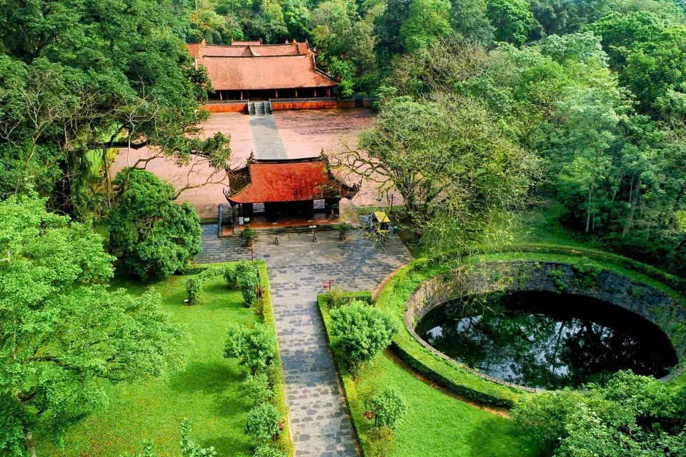 An aerial view of the Lam Kinh heritage site. Photo: Ban Quản lý di sản Thành nhà Hồ và các di tích trọng điểm tỉnh Thanh Hóa/Báo Văn Hóa.