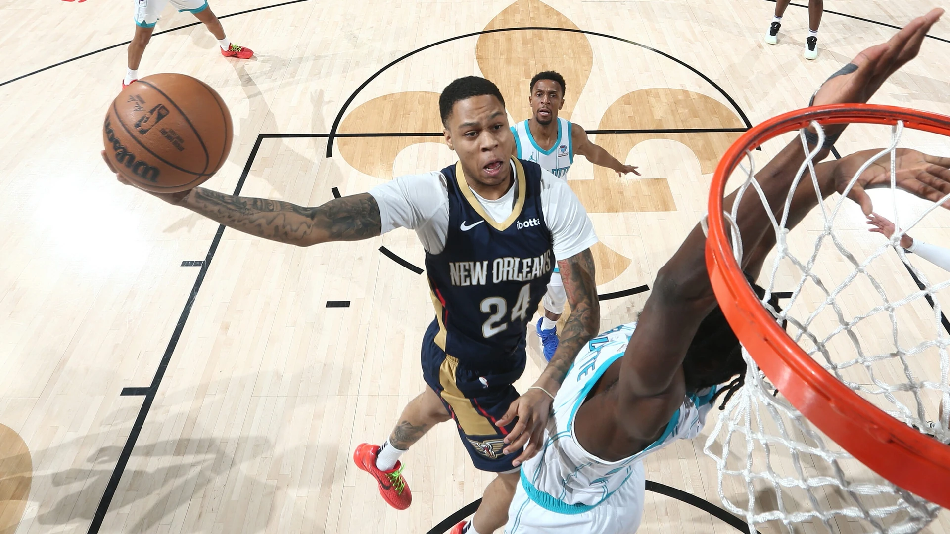 Jordan Hawkins trong màu áo New Orleans Pelicans; ảnh tư liệu cho bài viết về Chicago Bulls.