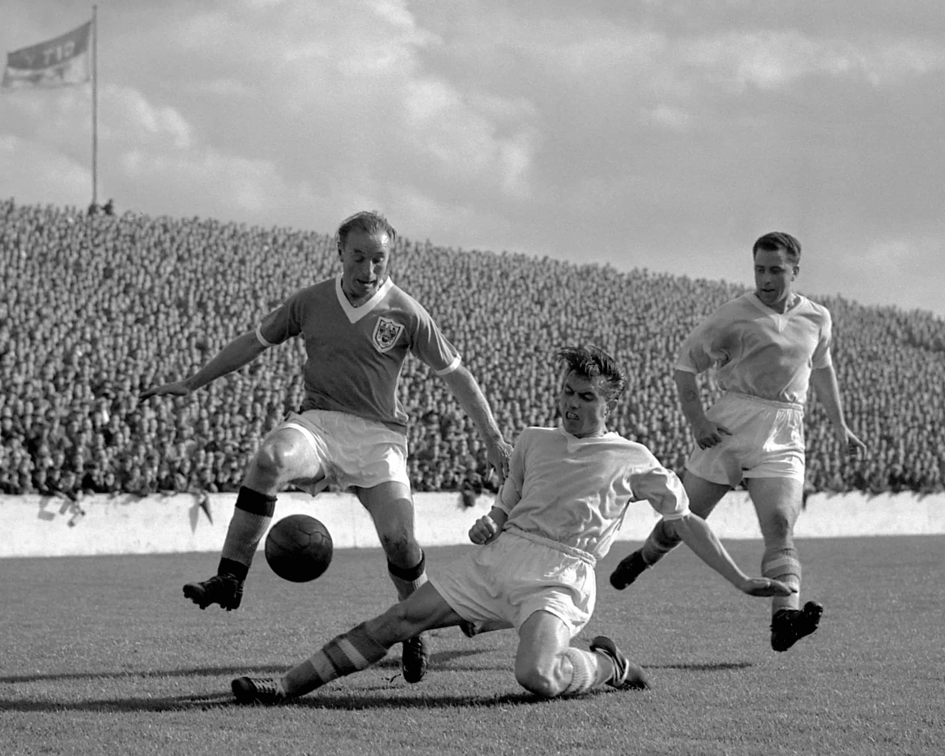 File photo: Blackpool's Stanley Matthews (left) in action before winning the first Ballon d'Or in December 1956