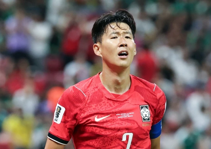 Ảnh tư liệu: Son Heung Min trong màu áo đội tuyển Hàn Quốc tại World Cup 2026 (áo ghi trận gặp CH Séc ngày 11/6/2026).
