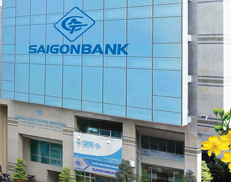 File photo: Exterior of a Saigonbank transaction office