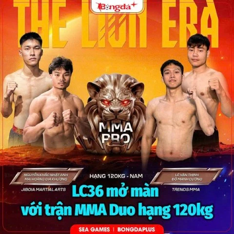 Đồ họa giới thiệu trận MMA Duo giữa Trends MMA và Jiboia Martial Arts tại LC36.