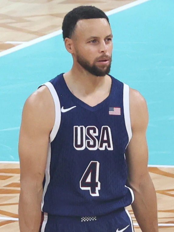 Stephen Curry tại Olympic Paris 2024, ảnh tư liệu.
