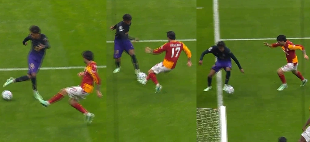 Chuỗi hình mô tả pha xử lý quasi-rabona của Lamine Yamal trước Galatasaray ngày 13/10/2026.