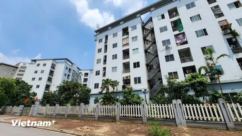 Các tòa nhà của dự án nhà ở xã hội CT18 tại khu đô thị Việt Hưng, Hà Nội.