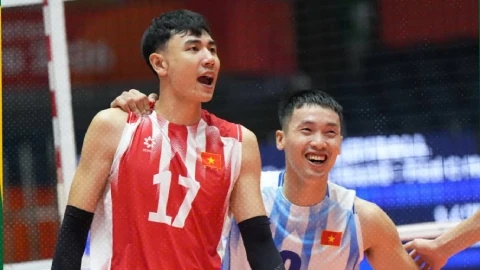 Các tuyển thủ bóng chuyền nam Việt Nam trong ảnh kèm bài viết. Ảnh: BongdaPlus.