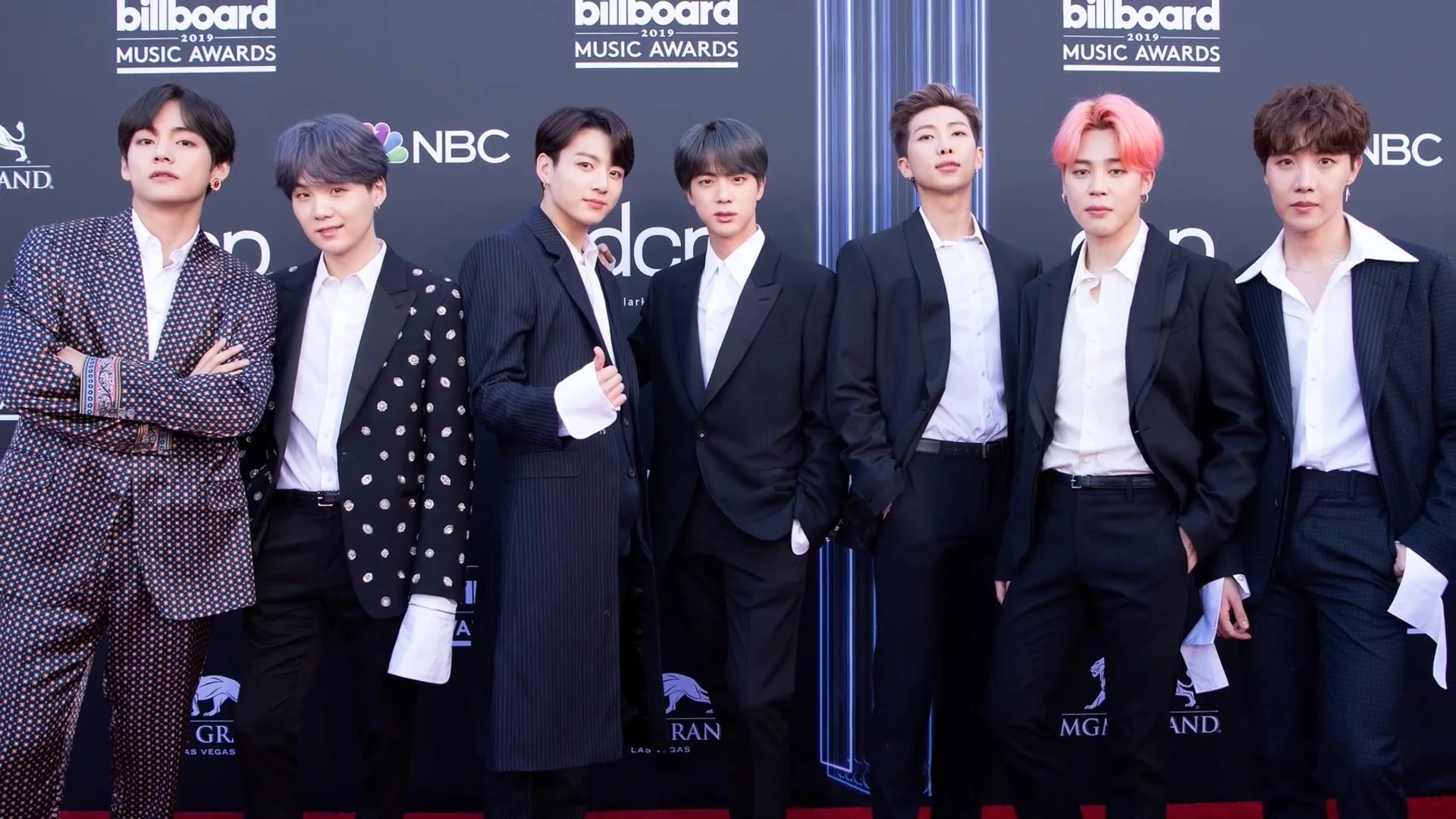BTS tại thảm đỏ Billboard Music Awards ngày 1/5/2019; ảnh tư liệu, không phải sự kiện Spotify năm 2026.
