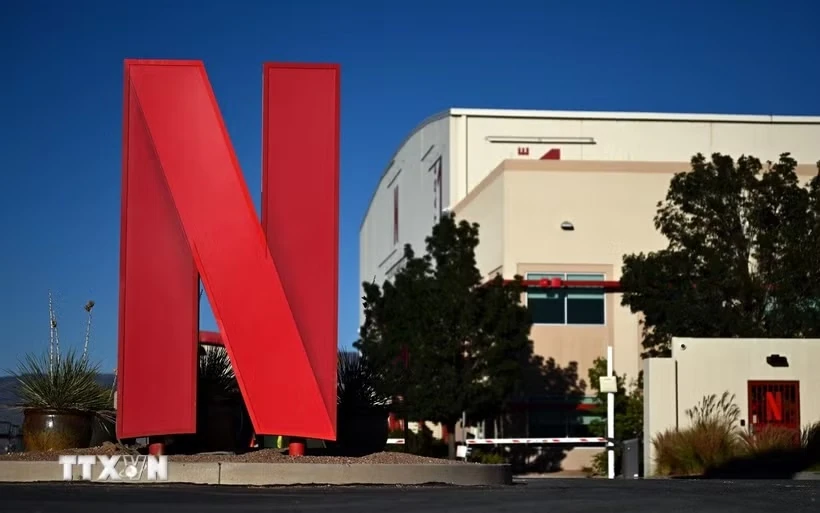 Ảnh tư liệu: biểu tượng Netflix tại khu studio ở Albuquerque, New Mexico, Mỹ.