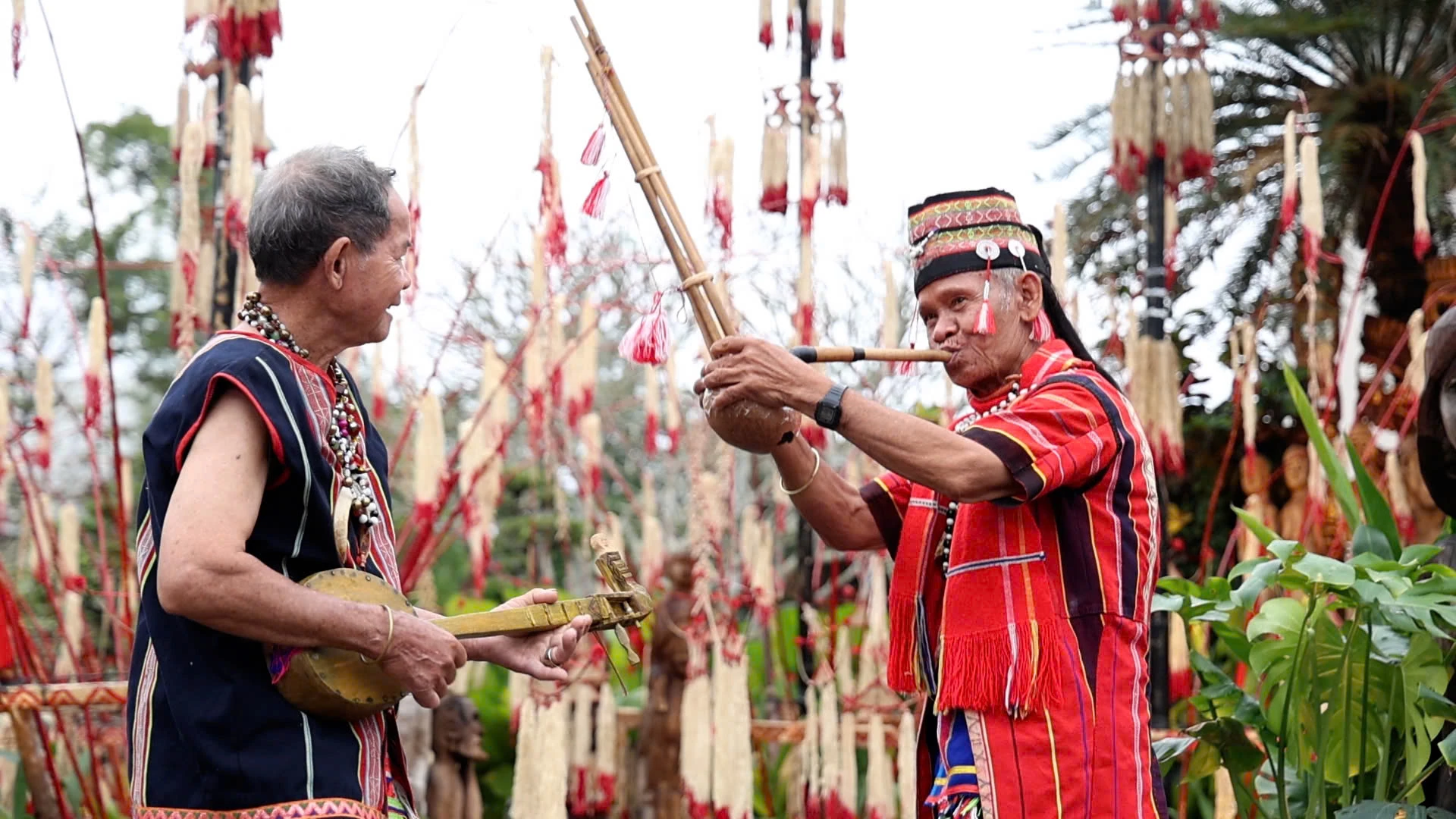 Artisans perform in the illustration accompanying Quảng Ngãi's cultural plans.