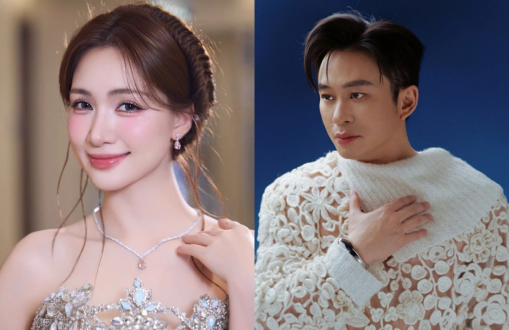 Hòa Minzy and Tùng Dương in the source's portrait composite supplied by the artists.