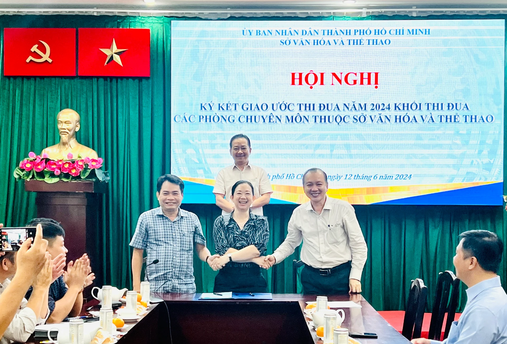 A June 12, 2024 signing meeting of the Department of Culture and Sports at 164 Dong Khoi. Archival image of the institution.