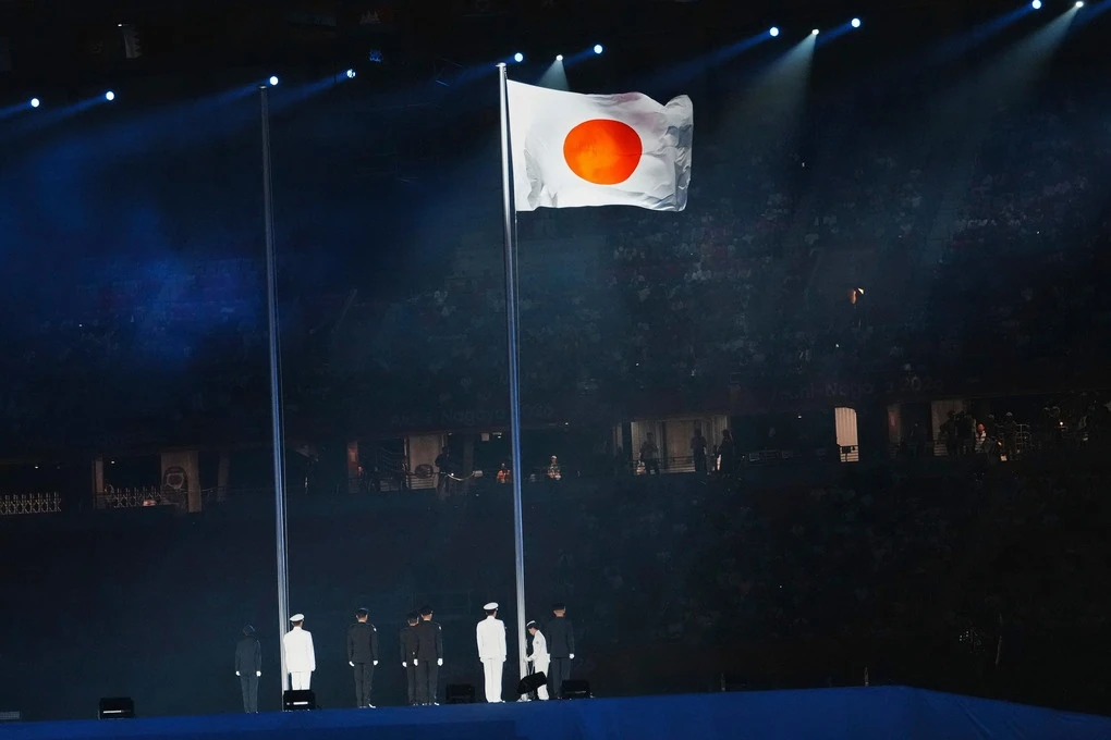 Quốc kỳ Nhật Bản trong lễ khai mạc ASIAD tại Nagoya ngày 19/9/2026; ảnh tư liệu.