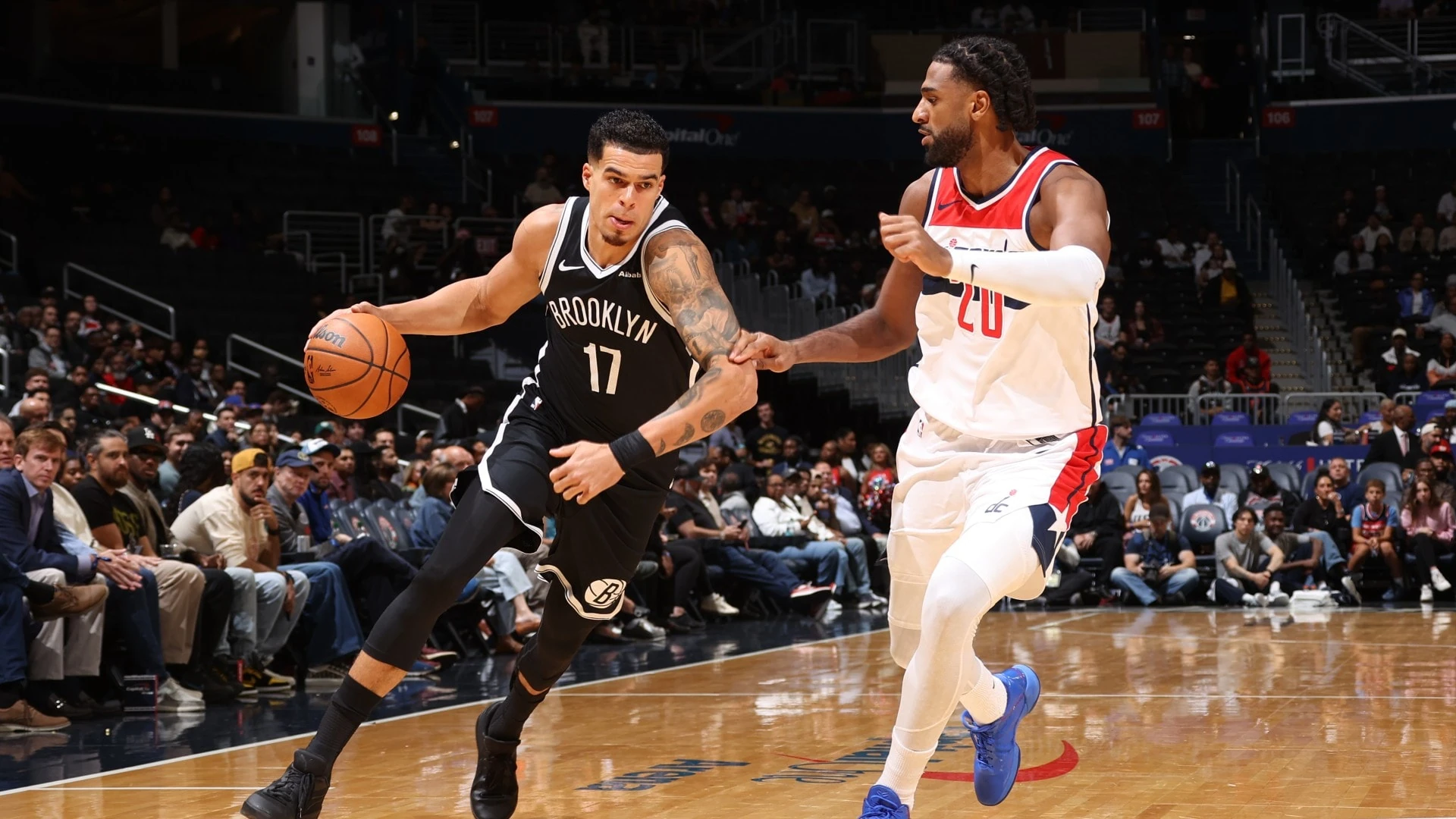 Brooklyn Nets and Washington Wizards in the NBA image used for Starting 5.