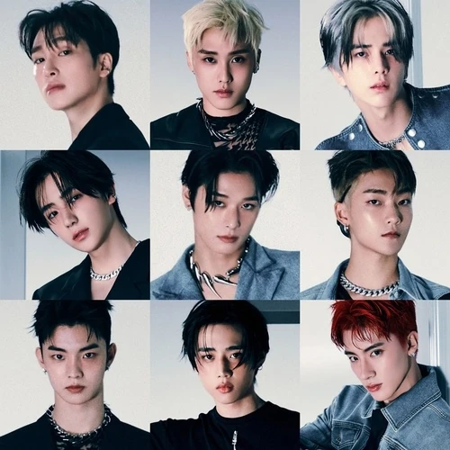 Ảnh ghép chín thành viên nhóm The Boyz.