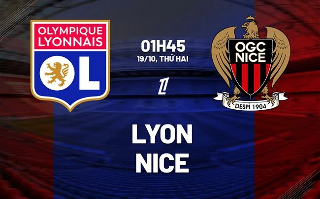 Đồ họa giới thiệu trận Lyon gặp Nice.