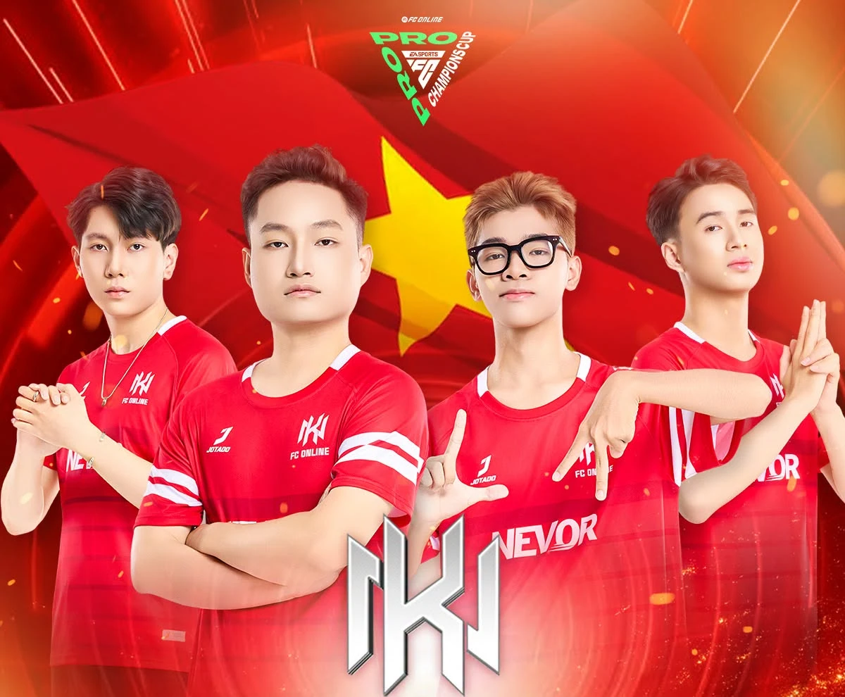 Đội tuyển FC Online Việt Nam trong đồ họa giới thiệu đội hình.
