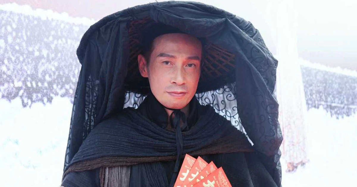 Trần Hào trong tạo hình Khổng Võ tại lễ khai máy phim ngắn.