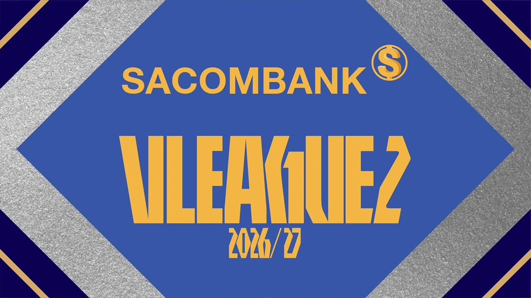Biểu trưng Sacombank V.League 2 mùa 2026/27 trong thông báo của VPF.