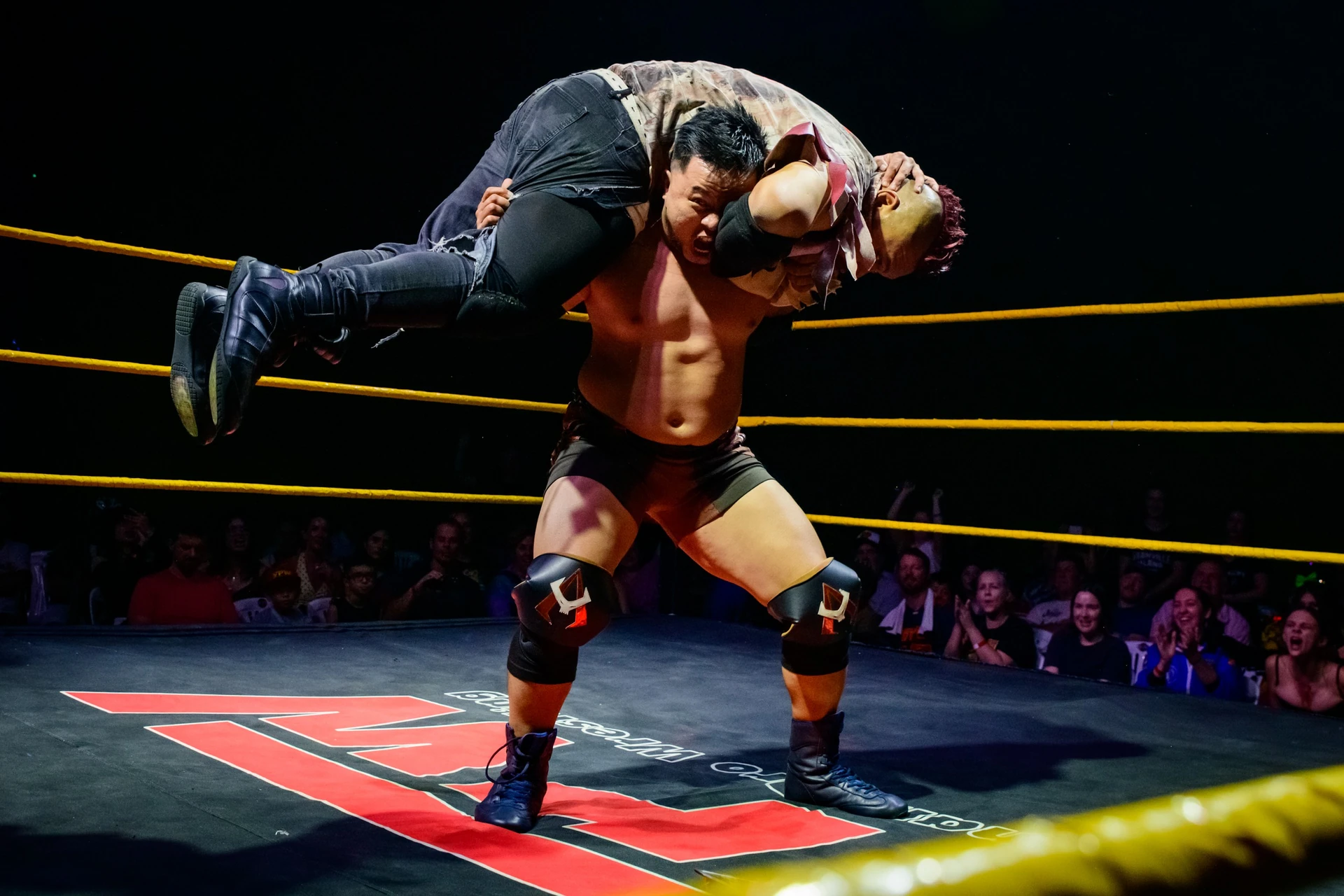 Ares, Trieu Phong, wrestles in a file photograph published by Thanh Nien. Photo: Thanh Niên; photographer not stated.